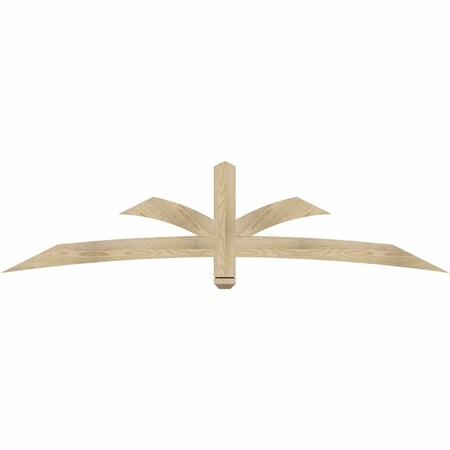 Ekena Millwork Davenport Rough Sawn Timber Gable Bracket, Douglas Fir, 84"W x 21"H x 2"D x 4"F, 6/12 Pitch GBW084X21X0204DAV00RDF